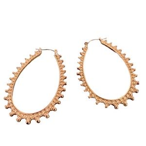 Rose Gold Bohemian Style Hoop Earrings. Super Cute! Make An Offer.